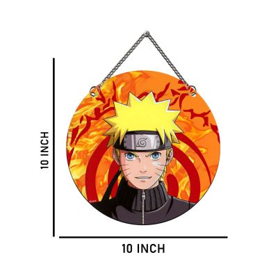 Anime Theme Wooden Wall Hanging for Kids' Bedroom, Living Room & Playrooms Birthday Return Gift For Kids & Anime Lover (NarutoUzumaki458)
